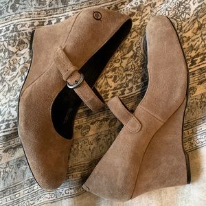 Born BOC Wedge Heels Strap Gray / Mauve